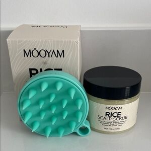 Rice Scalp Scrub + Teal Scalp Massager - Nourishing Hair Treatment